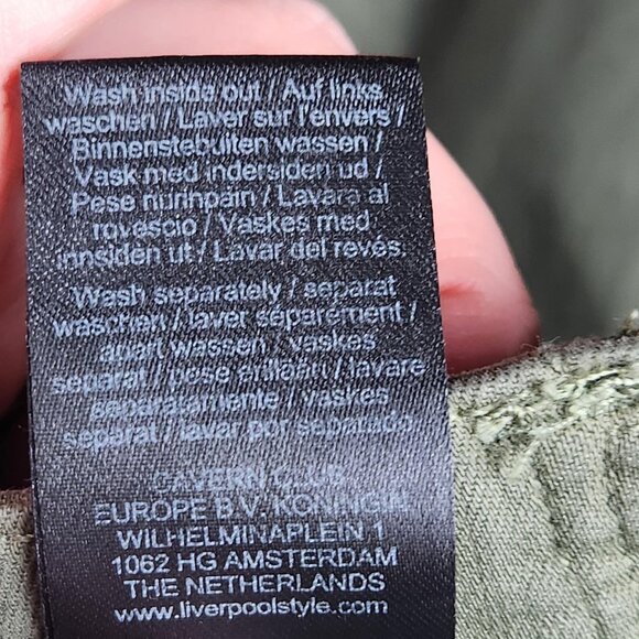 Liverpool Jeans Womens 2 Petite Green Gia Glider Skinny Leg Raw Hem Mid Rise - Picture 13 of 13